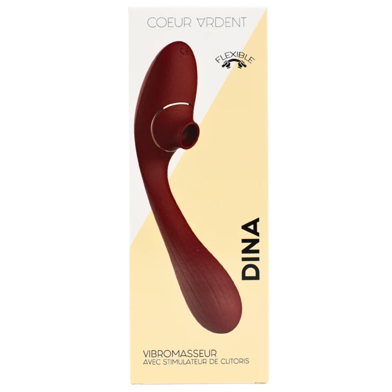 Stimulateur Clitoridien & Vibromasseur Point G 2-en-1 DINA Bordeaux
