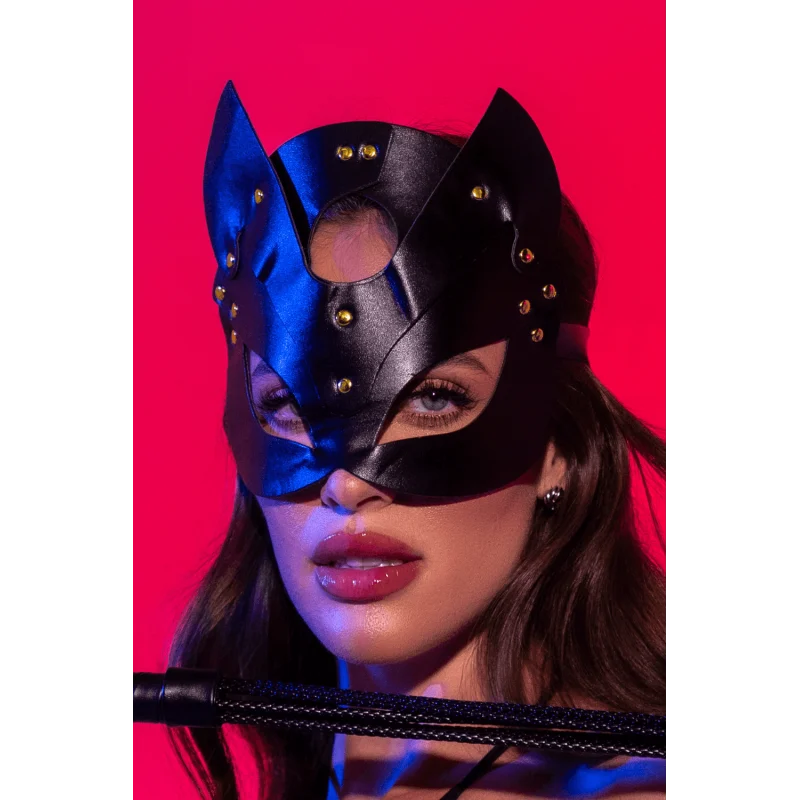 Masque félin en faux cuir - Mapalé