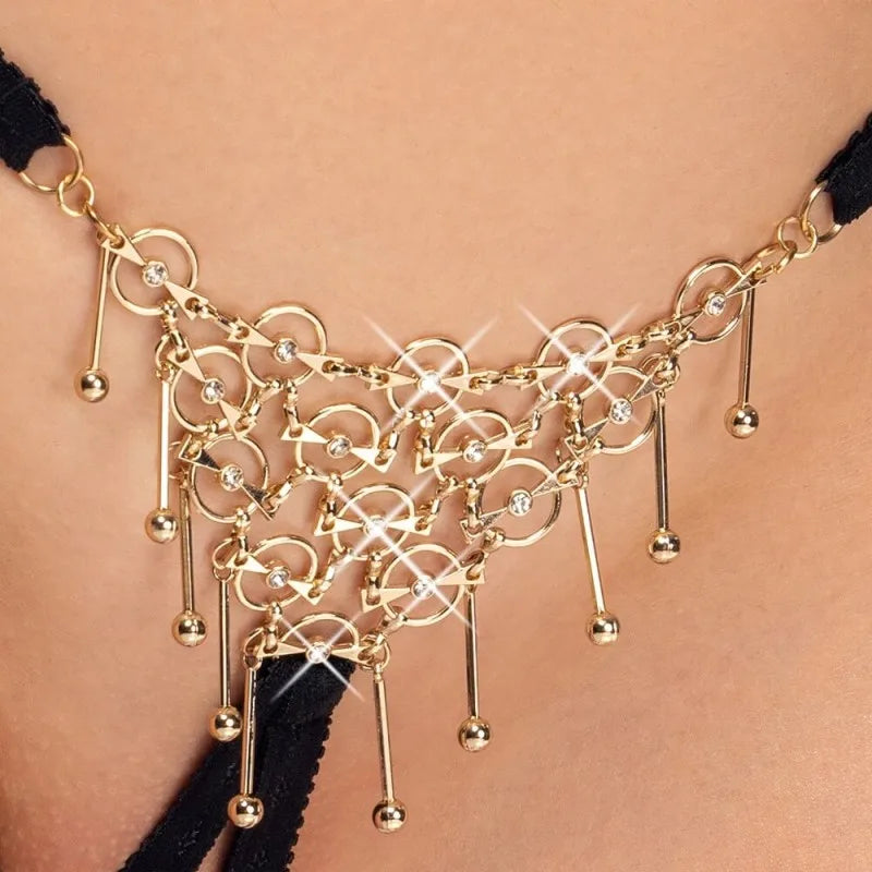 String bijou ouvert noir - Cottelli
