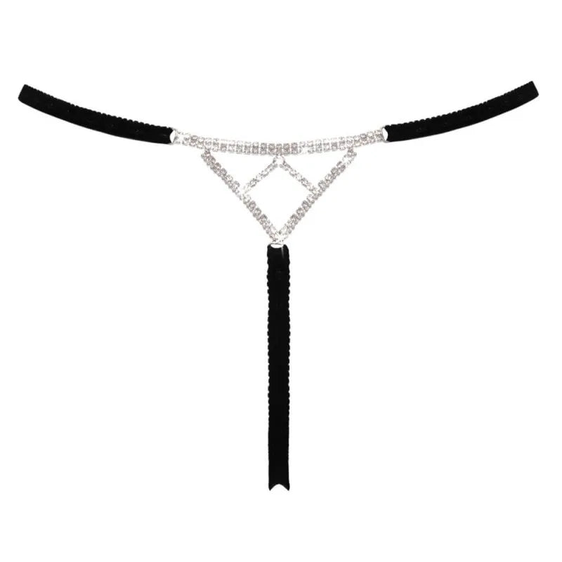 String bijou ouvert noir glamour - Cottelli