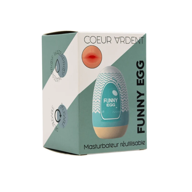 Gaine Masturbatrice Réutilisable FUNNY EGG – Design Réaliste Bouche
