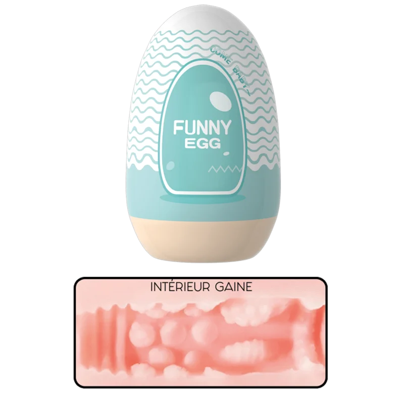Gaine Masturbatrice Réutilisable FUNNY EGG – Design Réaliste Bouche