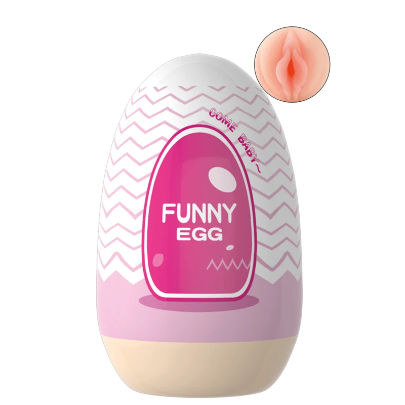 Gaine Masturbatrice Réutilisable FUNNY EGG – Design Réaliste Vagin lèvres épaisses