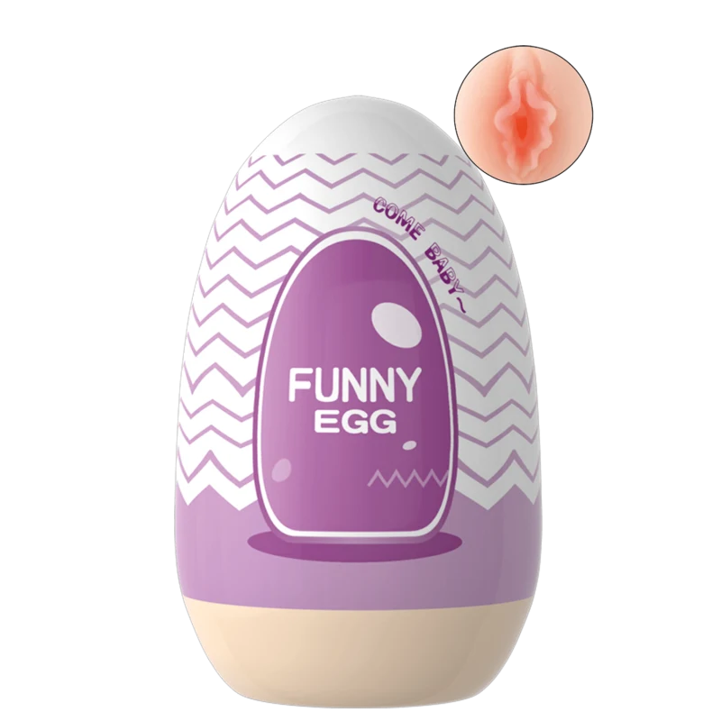 Gaine Masturbatrice Réutilisable FUNNY EGG – Design Réaliste Vagin lèvres charnus