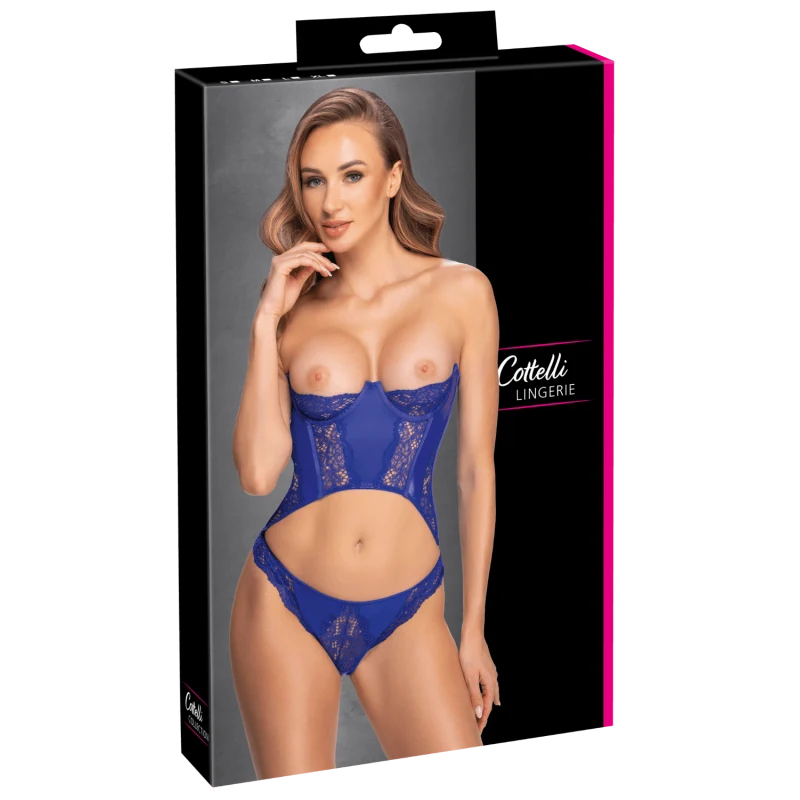 corset-court-wetlook-dentelle-cottelli-ensemble-corset-bustier-bleu-royal-avec-string