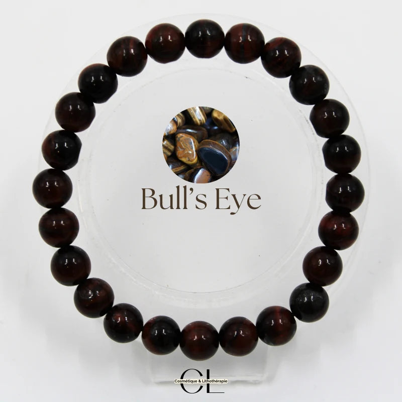 Bracelet en pierres naturelles Oeil de Taureau A 8mm