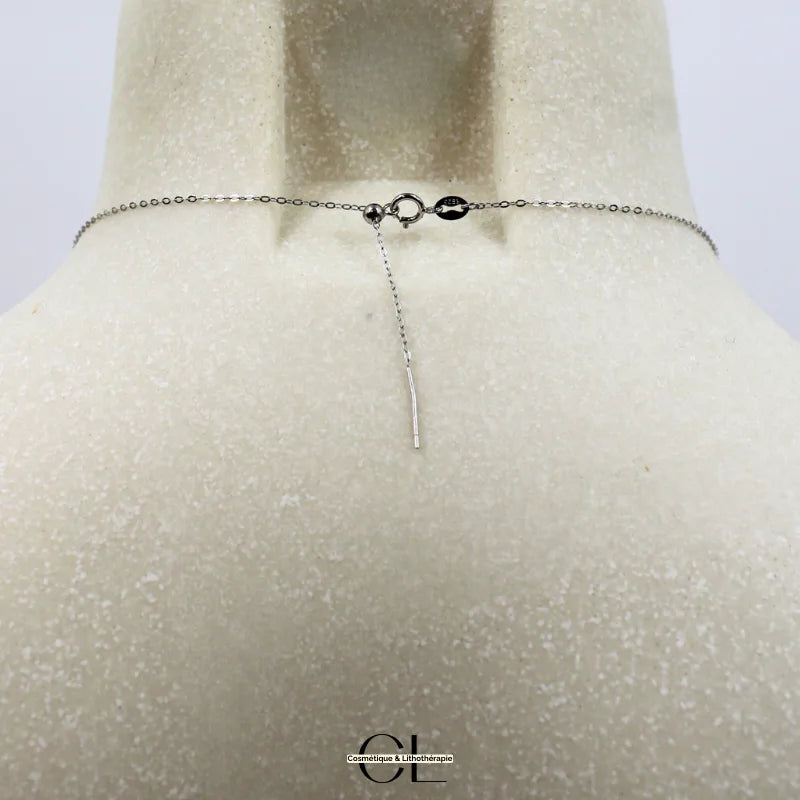 Collier en argent 925 avec pierre Labradorite A Boule 12mm