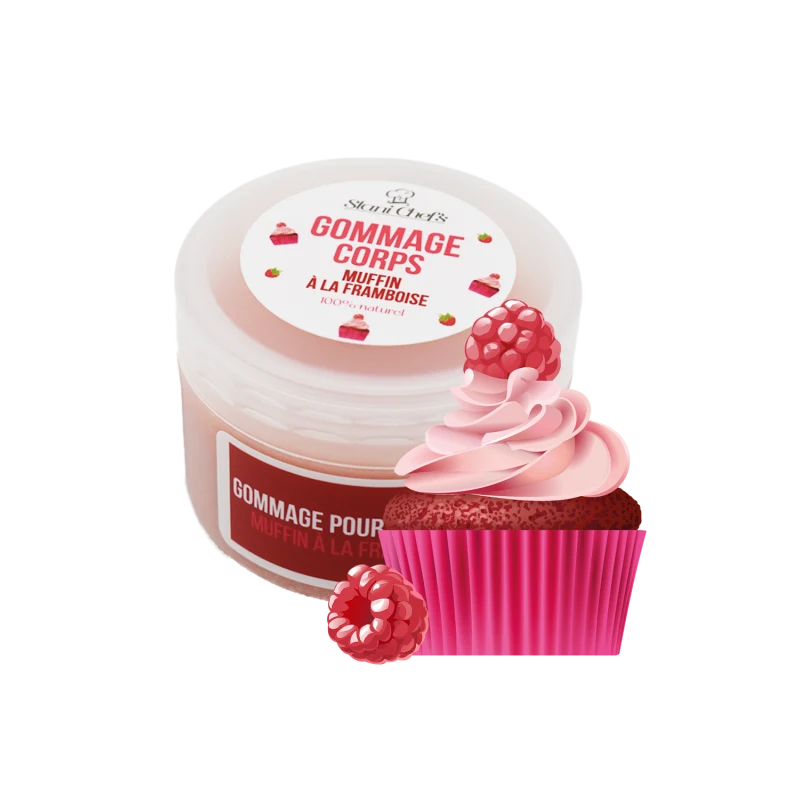 Gommage corps - muffin à la framboise - 100ml 100% naturel