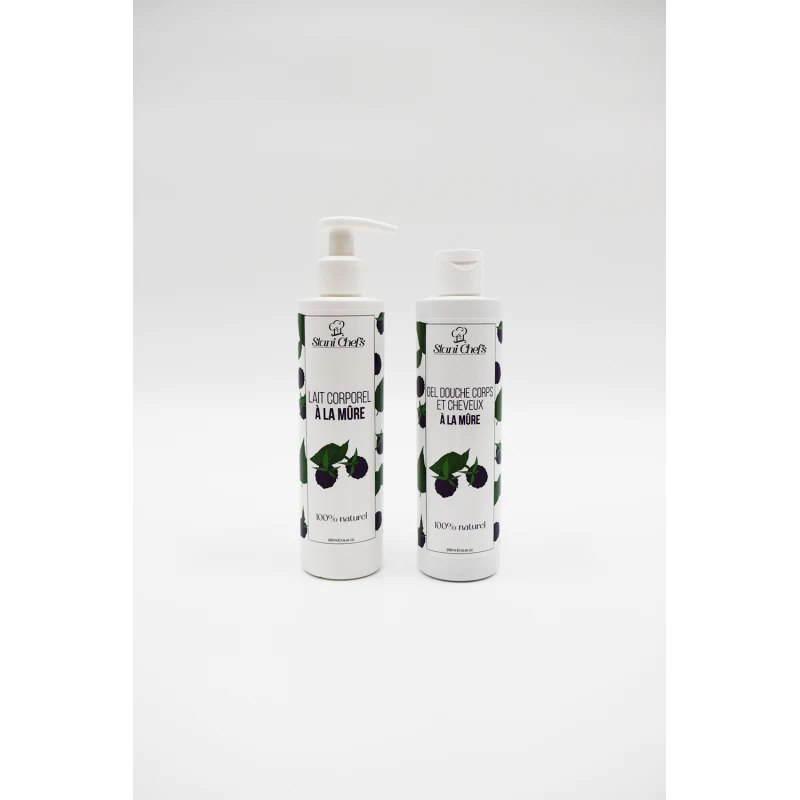 2 en 1 Gel douche corps et shampoing à la mûre - 250ml 100% naturel