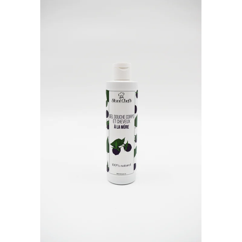 2 en 1 Gel douche corps et shampoing à la mûre - 250ml 100% naturel