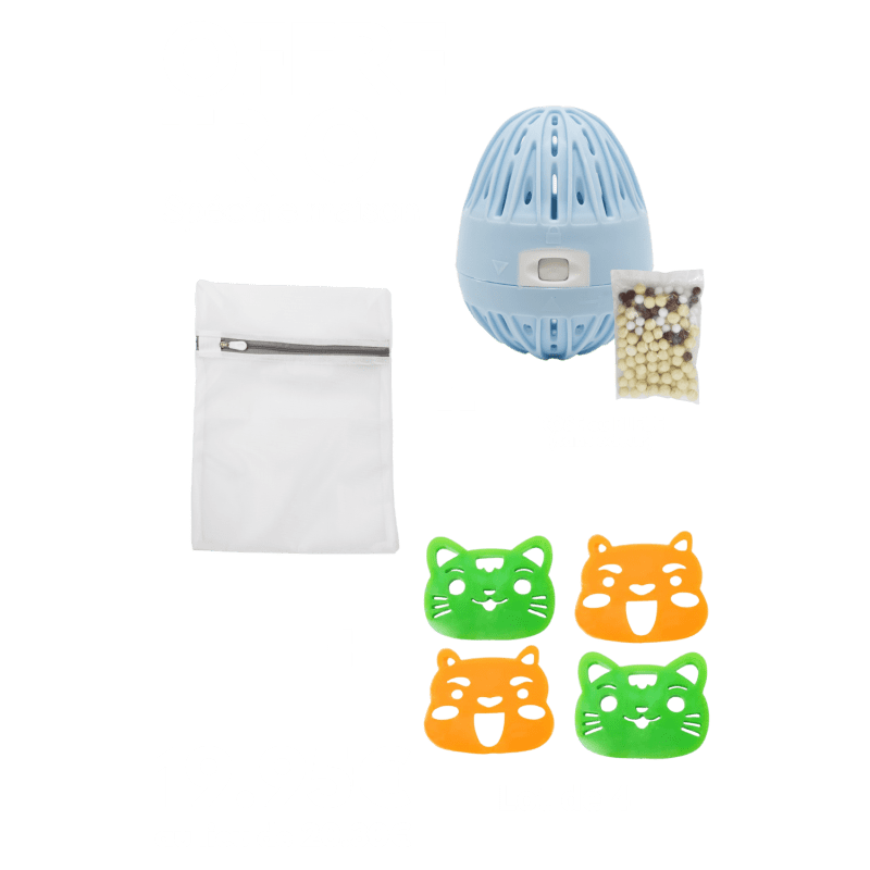 Boule de lavage filet de lavage 4 attrape-poils - OFFRE TRIO