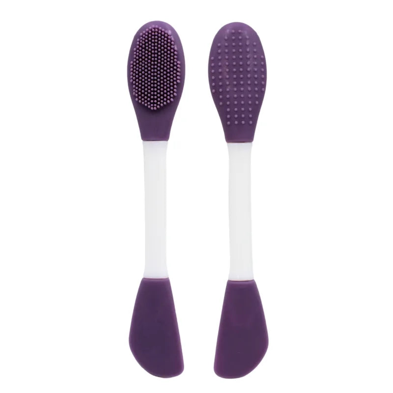Spatule brosse visage à double face violette