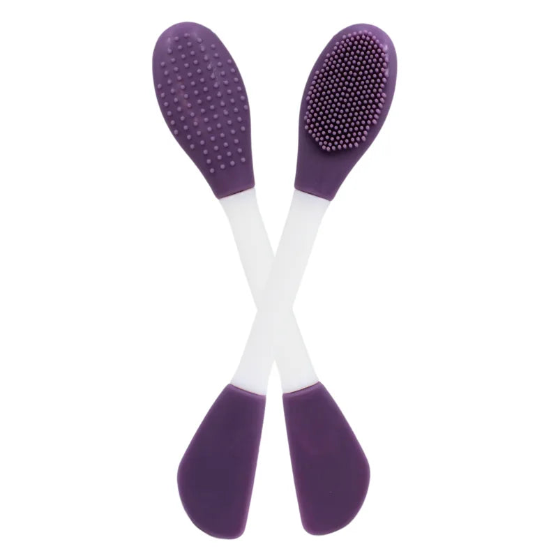 Spatule brosse visage à double face violette