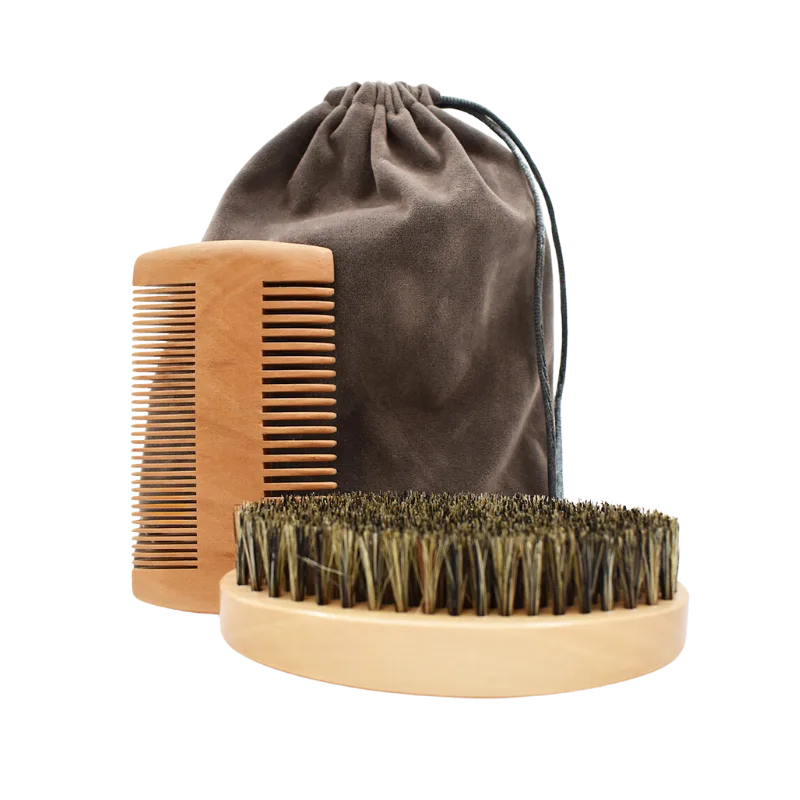 Kit brosse peigne pour barbe et moustache