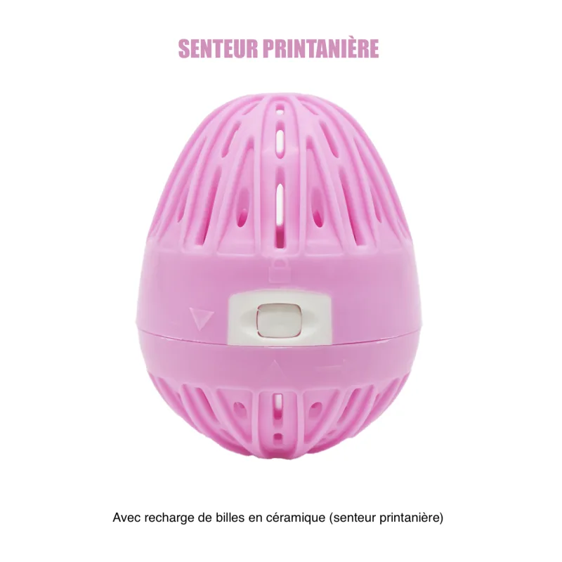 Boule de lavage machine à laver rose recharge - senteur printanière