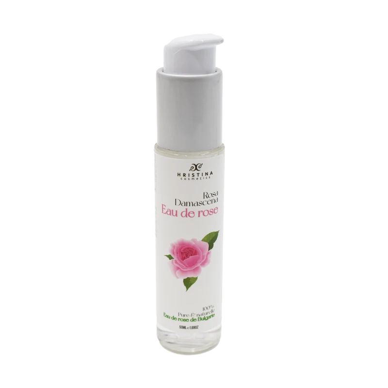 Eau florale naturelle à la rose de Damas - 50ml 100% naturelle - Format voyage