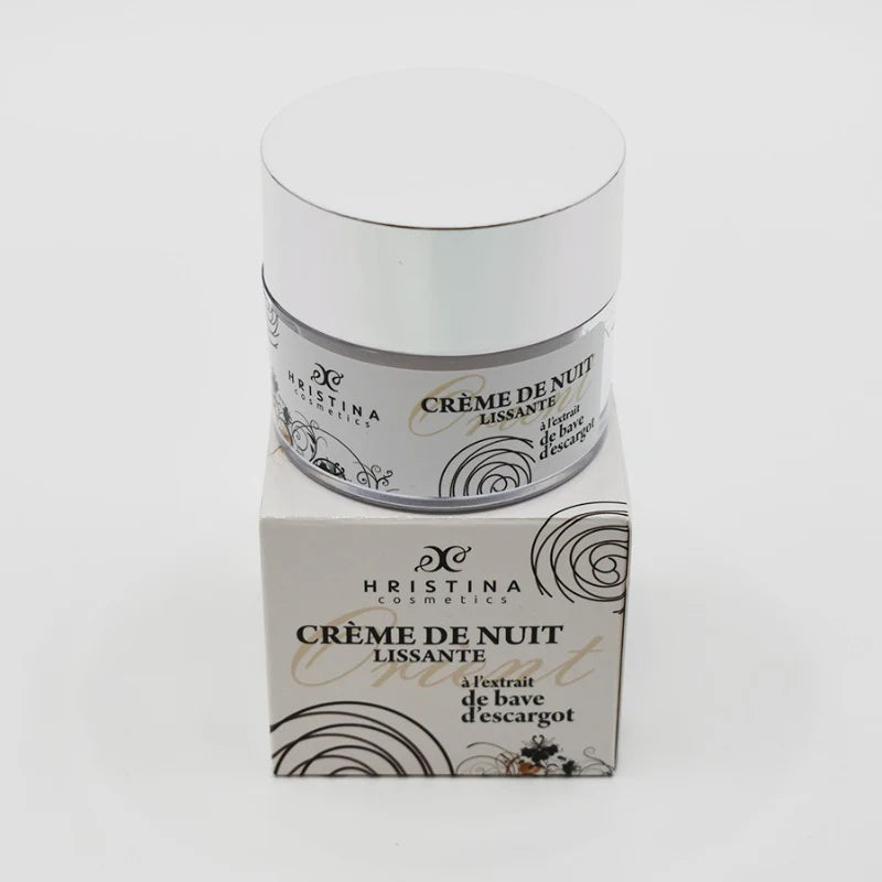 Crème de nuit hydratante à base de bave d'escargot 50ml 100% naturelle