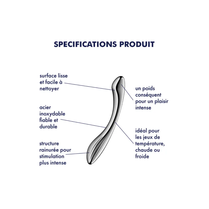 Gode en acier inoxydable Pure Gravity 1 - Satisfyer