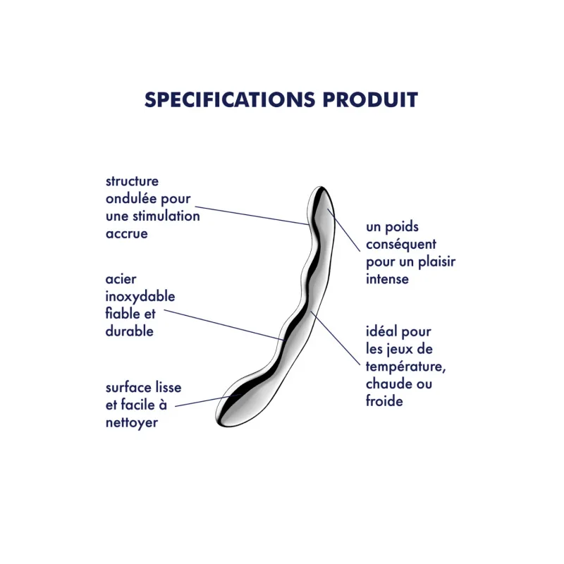 Gode en acier inoxydable Cosmic Crest 2 - Satisfyer