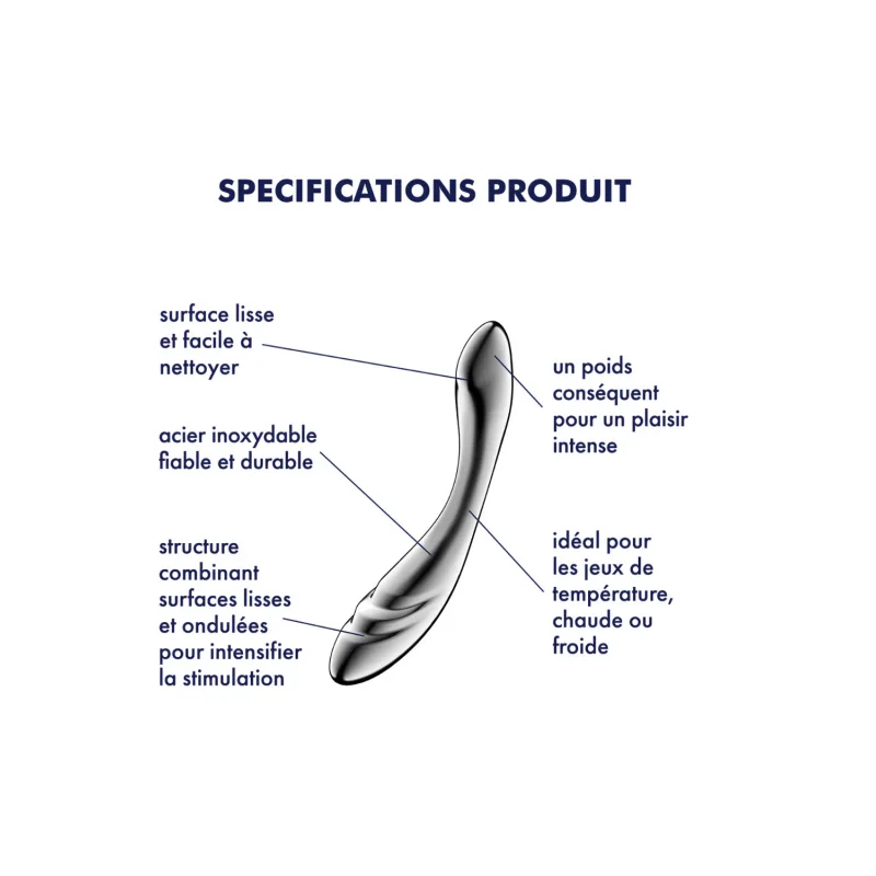 Gode en acier inoxydable Pure Gravity 3 - Satisfyer