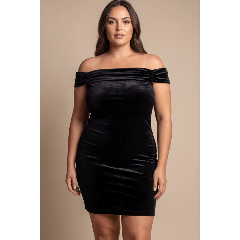 Robe velours noir Giulia