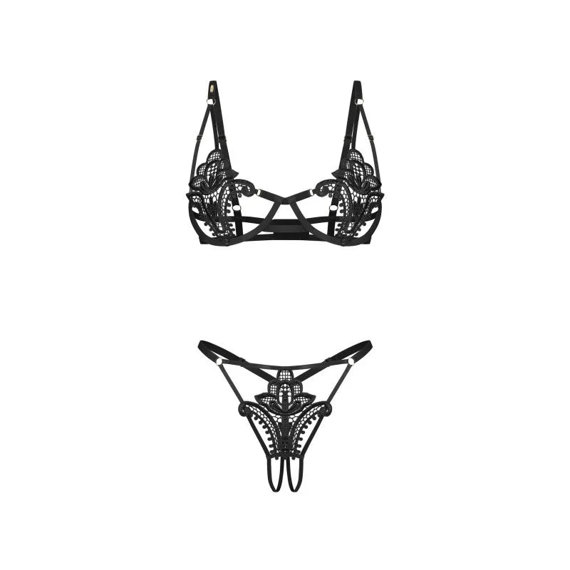 Luise Sublim ensemble ouvert 2 pièces - Noir