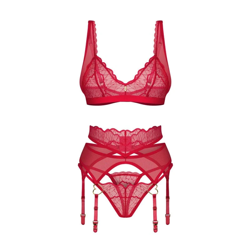 Cupide Desir ensemble 3 pièces - Rouge