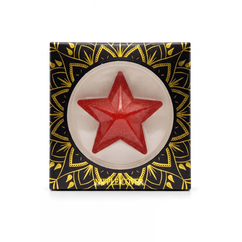 Nipple Métal rouge Cache tétons d'étoile
