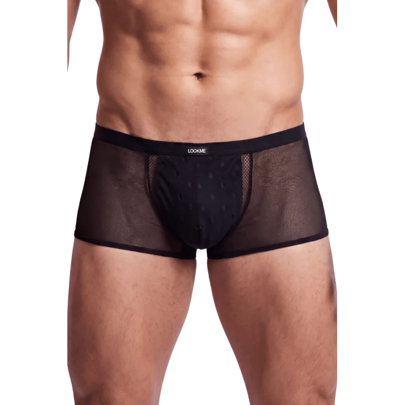Boxer noir semi opaque