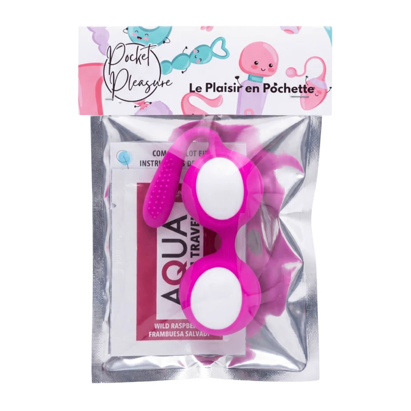 Boules de Geisha Fuchsia Silicone + 1 dosette lubrifiant — Pocket Pleasure