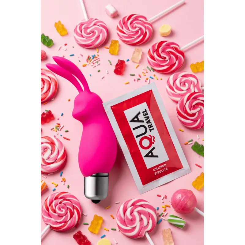 Mini Stimulateur Clitoridien Lapin Rose + 1 dosette lubrifiant — Pocket Pleasure