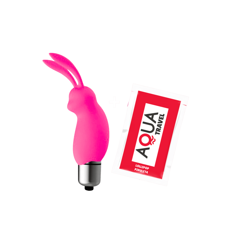 Mini Stimulateur Clitoridien Lapin Rose + 1 dosette lubrifiant — Pocket Pleasure