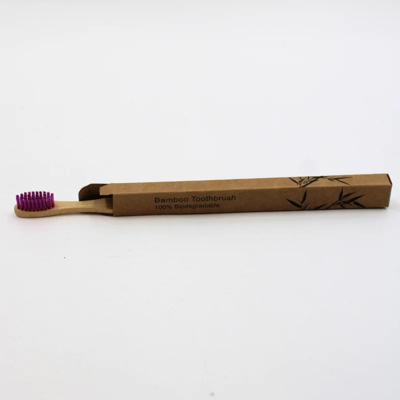 Brosse à Dents Moyenne en Bambou Violette
