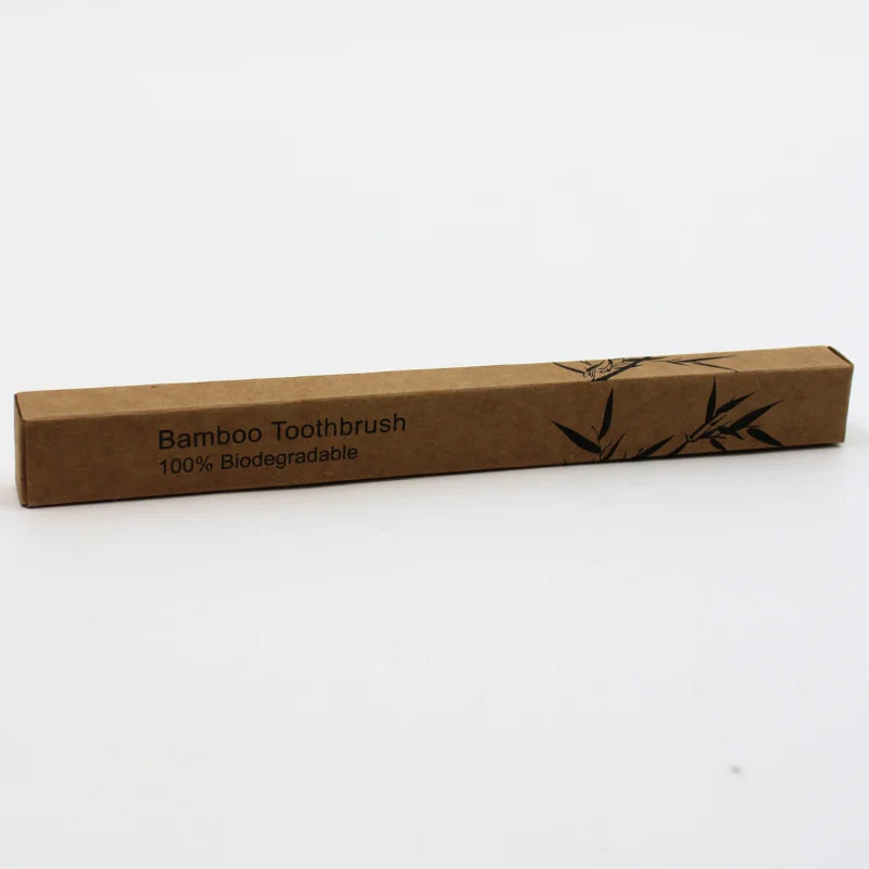 Lot de 4 Brosses à Dents en Bambou Colorées et Biodégradables