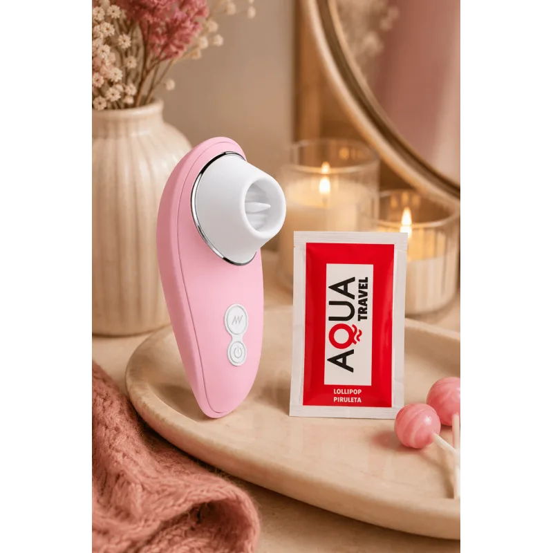 Stimulateur Clitoridien à Langue Rose + 1 dosette de lubrifiant — Pocket Pleasure
