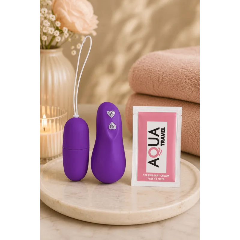 Œuf Vibrant Télécommandé 7 Vitesses Violet + 1 dosette de lubrifiant — Pocket Pleasure