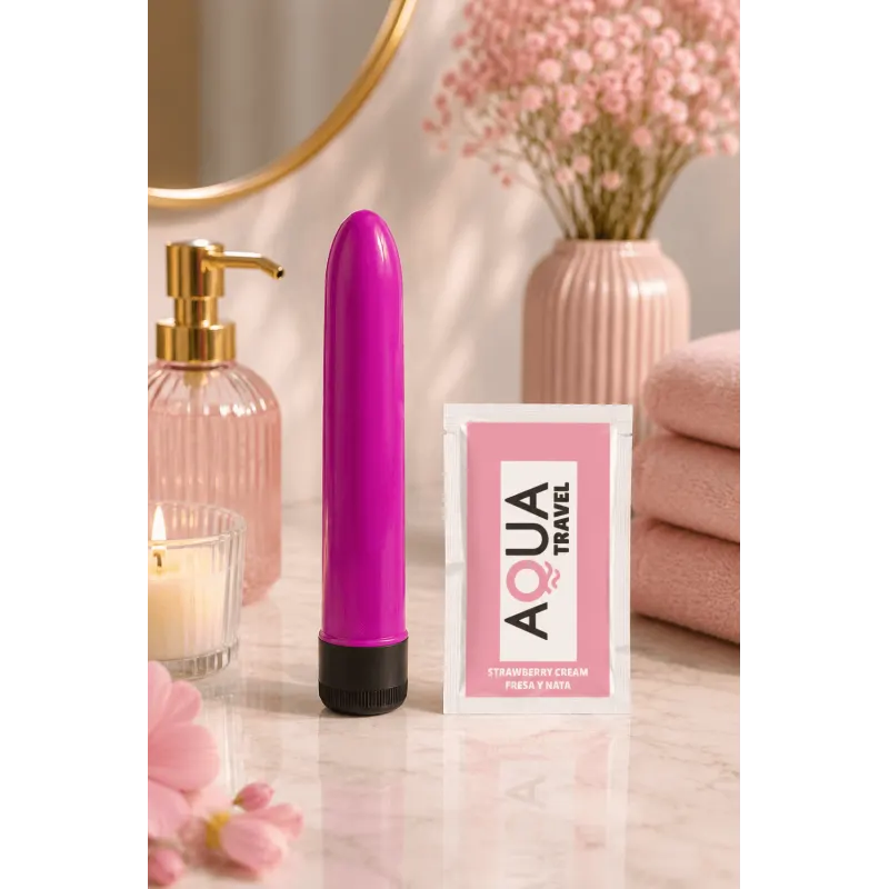 Vibromasseur Classique Violet + 1 dosette de lubrifiant — Pocket Pleasure