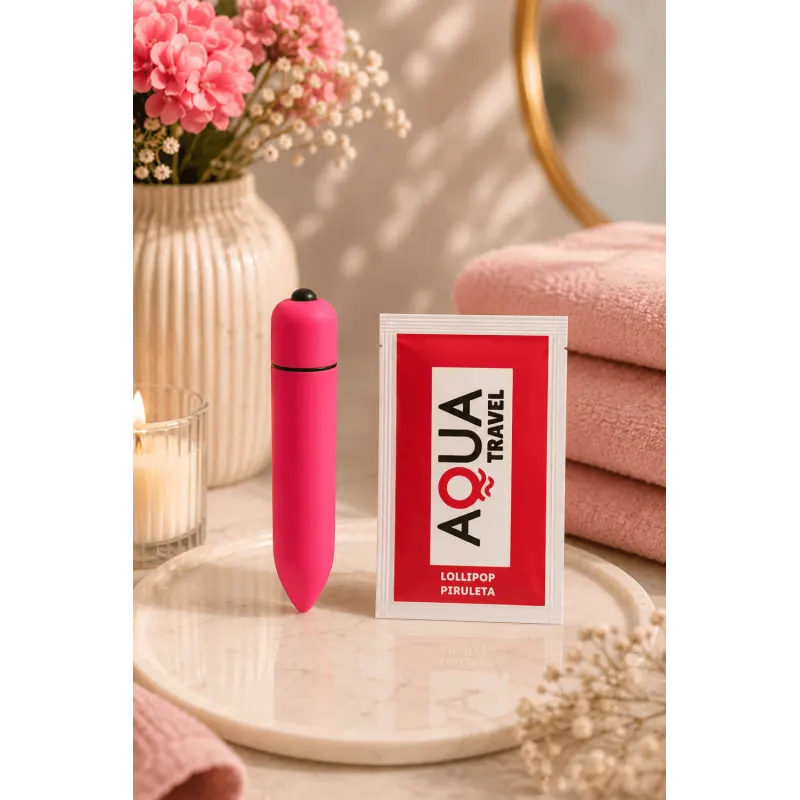 Mini Vibromasseur Bullet Rose 10 Vitesses + 1 dosette de lubrifiant — Pocket Pleasure