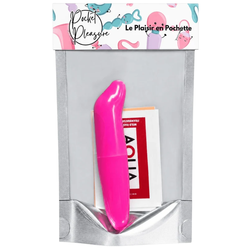 Vibromasseur Tête Incurvée Rose + 1 dosette de lubrifiant — Pocket Pleasure
