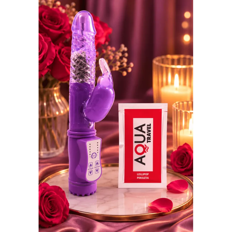 Vibromasseur Rabbit Violet Rotation & Vibration 36 Modes + 1 dosette de lubrifiant — Pocket Pleasure