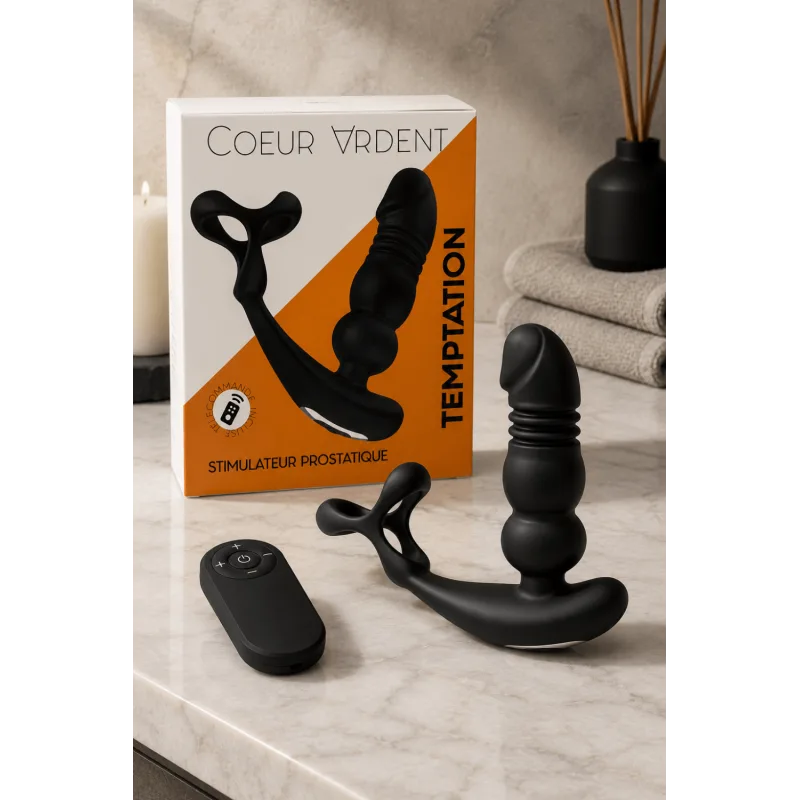 TEMPTATION – Stimulateur Prostatique Télécommandé | Coeur Ardent