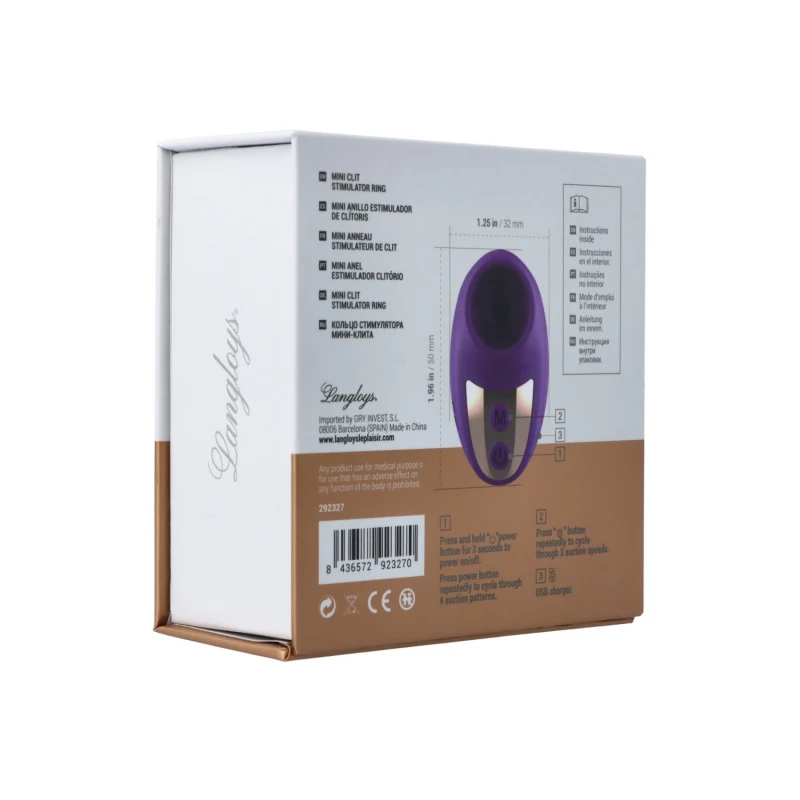 Mini stimulateur clitoridien violet pour doigt rechargeable – LANGLOYS