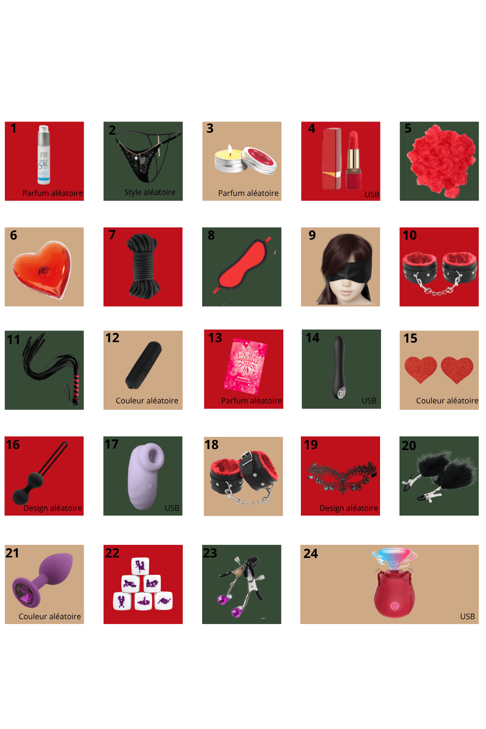 Calendrier de l'Avent érotique couple lesbien 2026 – 24 surprises