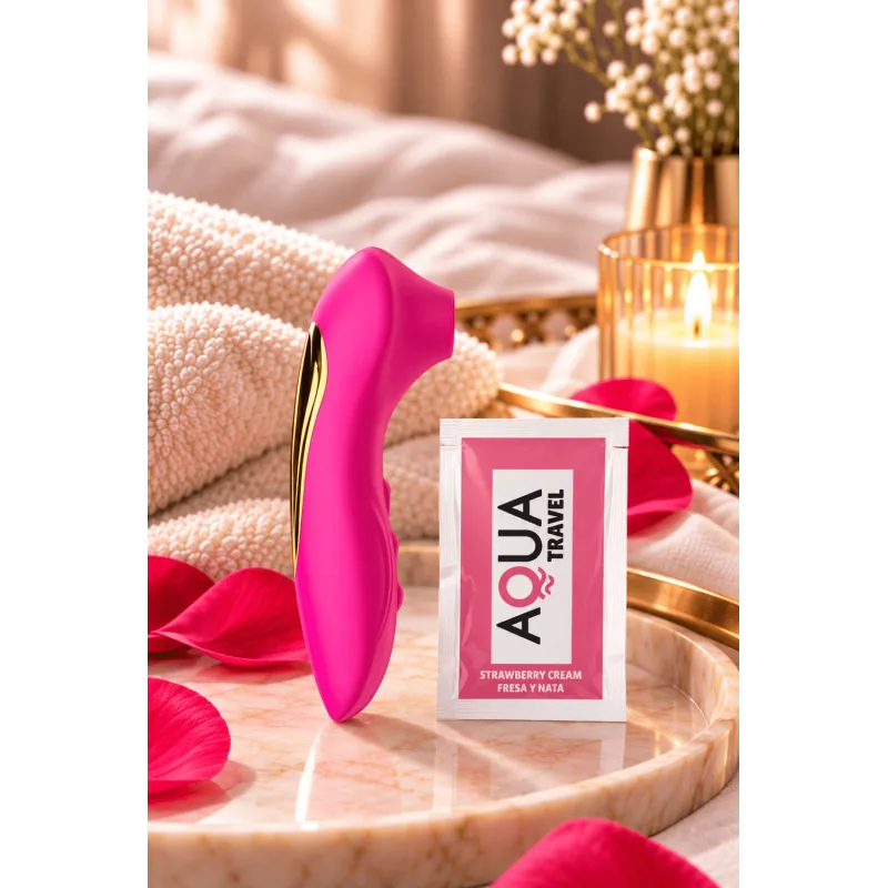 Stimulateur Clitoris et Tétons Rose USB + 1 dosette de lubrifiant — Pocket Pleasure