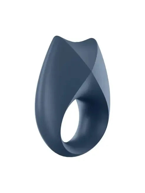 Bague vibrante en silicone bleu, ergonomique et connectée pour plaisir partagé.