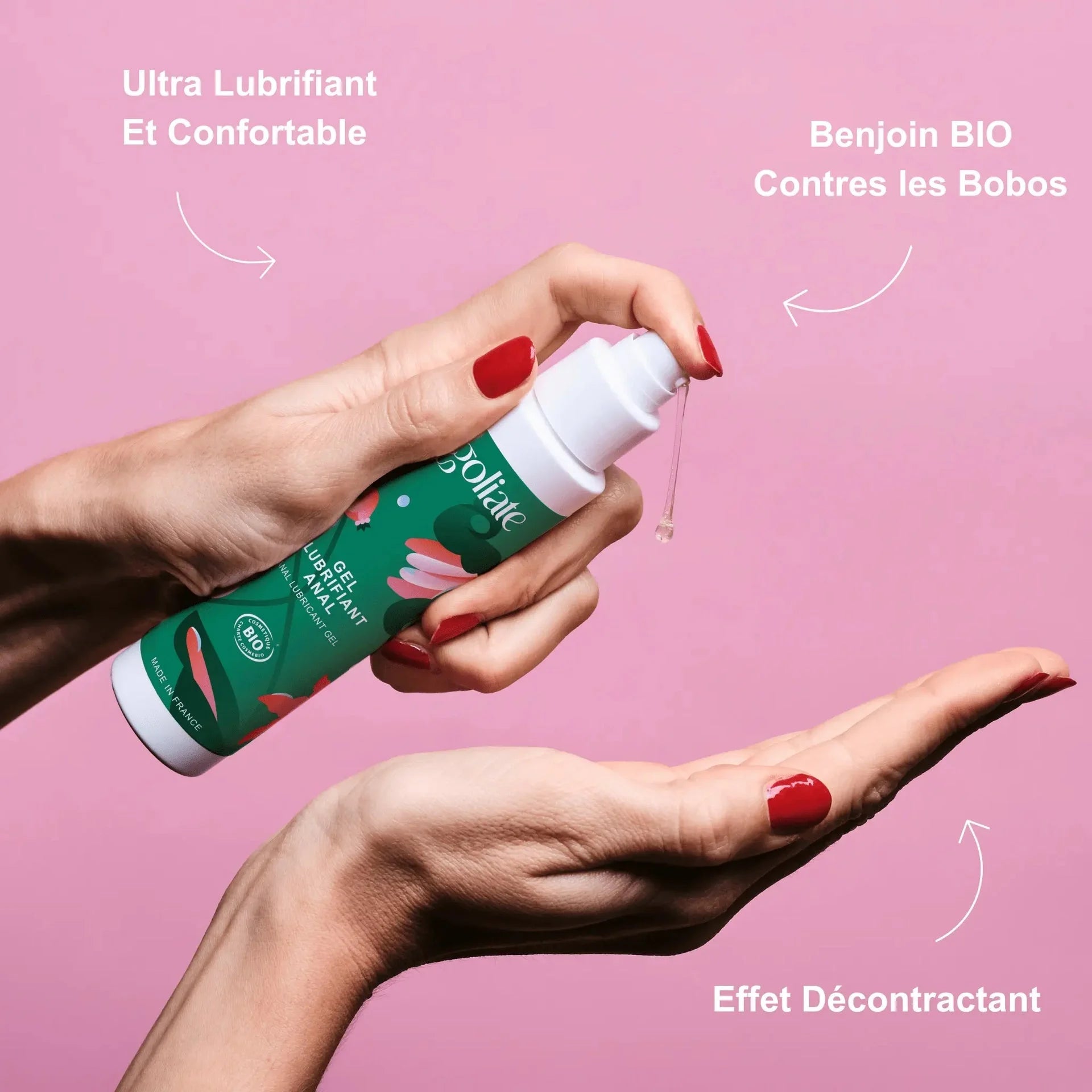 Gel lubrifiant anal bio au benjoin, ultra confortable, effet décontractant idéal pour un moment intime apaisant.