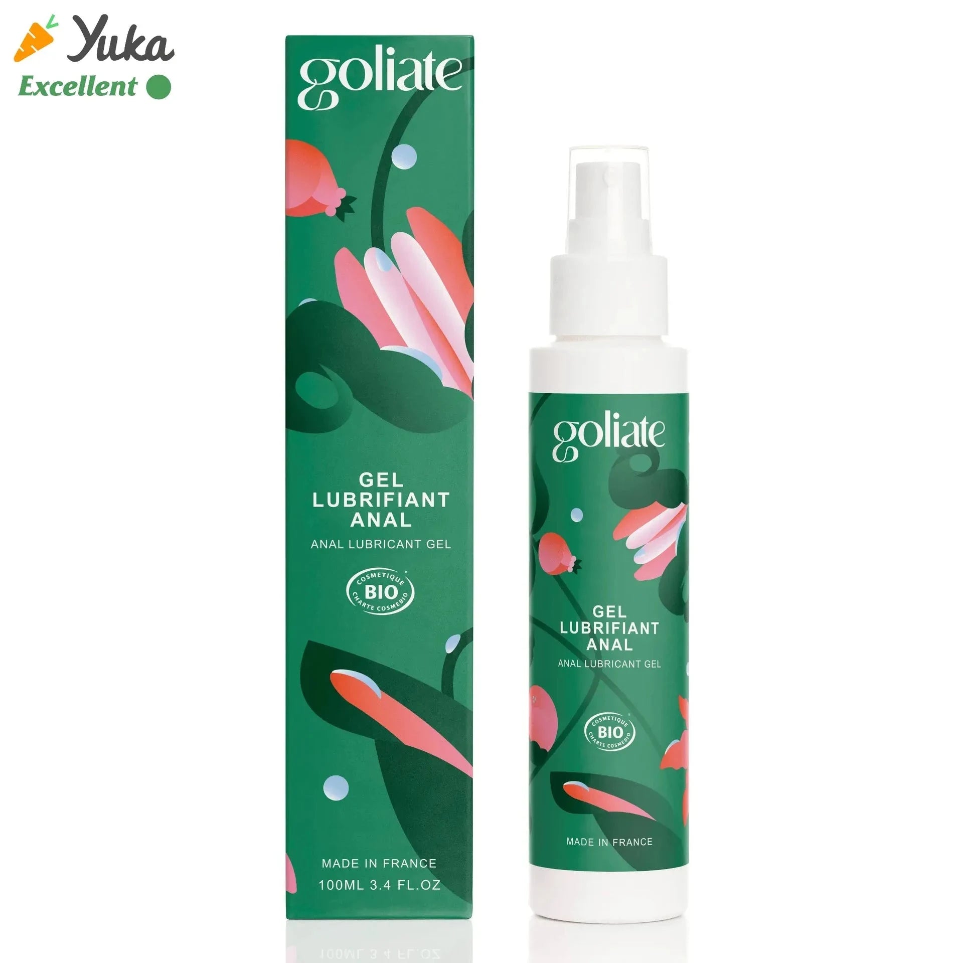 Lubrifiant anal bio GOLIATE, 100ml, douceur et hydratation, fabriqué en France, intimité naturelle et sécurisée.