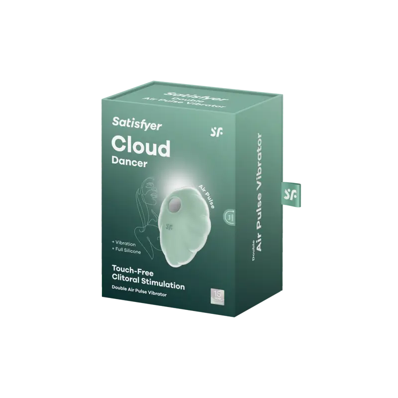 Stimulateur clitoridien par onde de pression sans contact et par vibration USB Vert Menthe, Cloud Dancer
