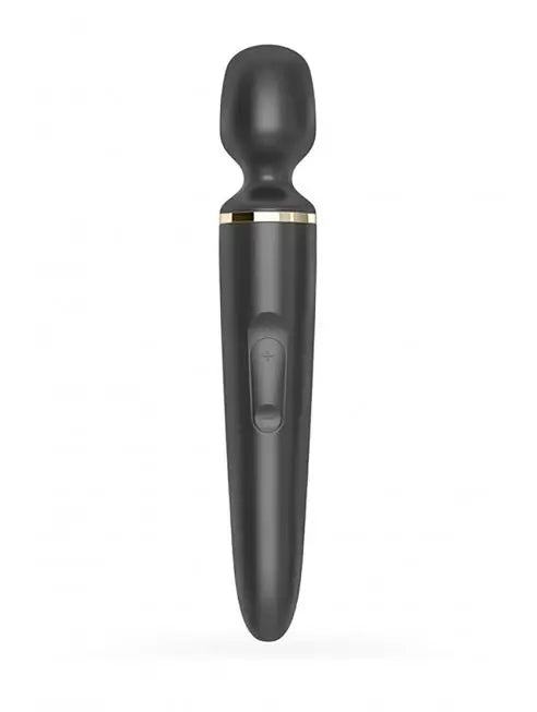 Vibromasseur noir et doré sur fond blanc, alliant élégance et performance pour des moments de plaisir inoubliables.
Satisfyer Wand Woman masseur intime stimulation clitoris