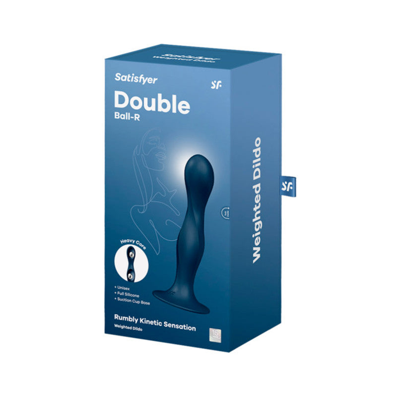Double Ball R bleu, gode anal et vaginal avec billes oscillantes
